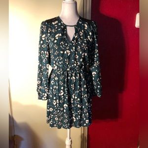 Express Floral Long Sleeve Dress